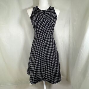 Lululemon Athletic Tank Dress Size 4 Black White Geometric Micro Print
